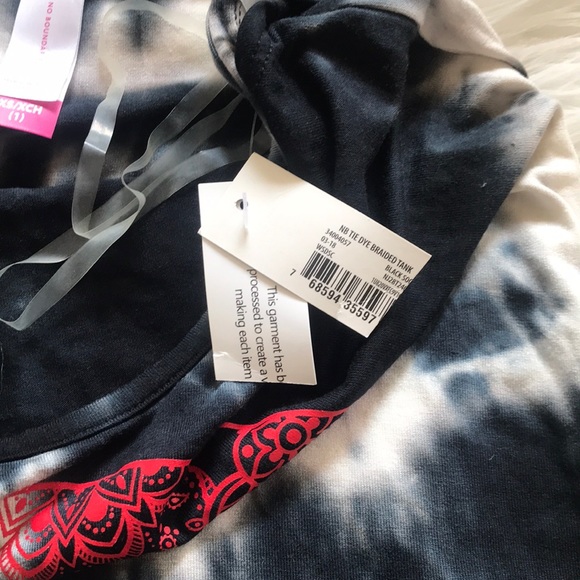 No Boundaries Tie Dye Skull Braided Tank - Picture 5 of 11